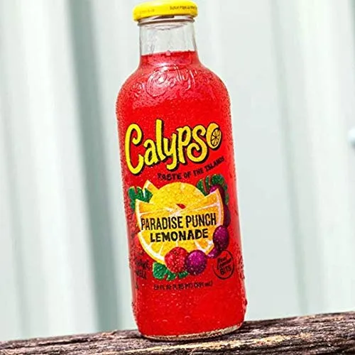 Calypso Lemonades 16 Ounce Glass Bottles 6 Pack (Paradise Punch Lemonade)