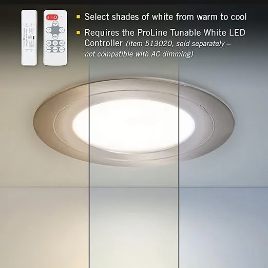 Armacost Lighting PureVue Dimmable LED Undercabinet Puck Light, CCT 2700K - 5000K, Black 273413