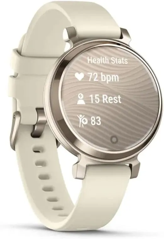 Garmin Lily 2, Small and Stylish Smartwatch, Hidden Display, Patterned Lens, Up to 5 Days Battery Life, Coconut