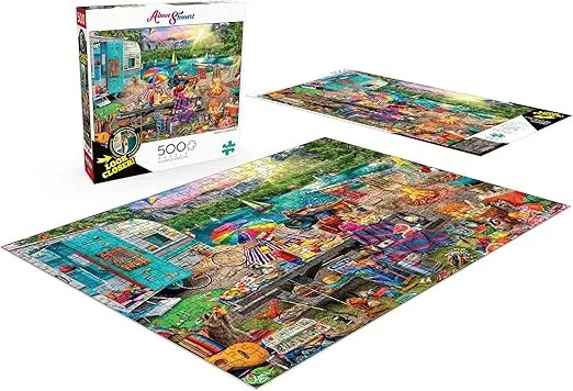 Buffalo Games - Aimee Stewart - Family Campsite - 500 Piece Jigsaw Puzzle with Hidden Images