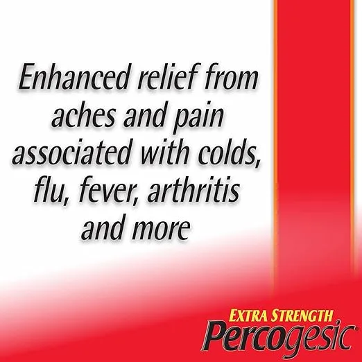 Percogesic Extra Strength Pain Relief | Aspirin Free Dual Action Relief | 40 Coated Caplets