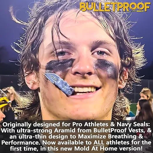 Bulletproof: World’s Thinnest Most Breathable Mouthguard is 3X Stronger! Sports Mouth Guard Adult Youth Braces. MMA Wrestling Basketball Football Hockey Lacrosse BJJ Boxing & Grinding Teeth. Men Women