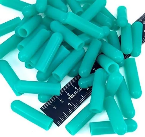 50 Piece 3/8" ID High Temp Silicone Rubber End Caps - Powder Coating, Painting, Plating, Blasting Protection