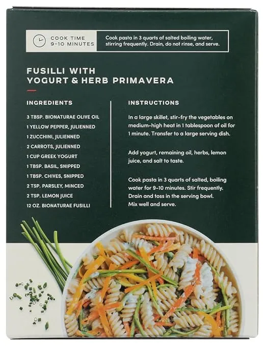 Bionaturae Pasta Gluten-Free Fusilli Organic Pasta (Pack of 4)