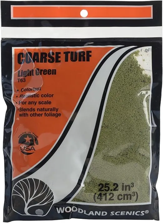 Woodland Scenics Turf 18 To 25.2 Cubic Inches-Light Green-Coarse