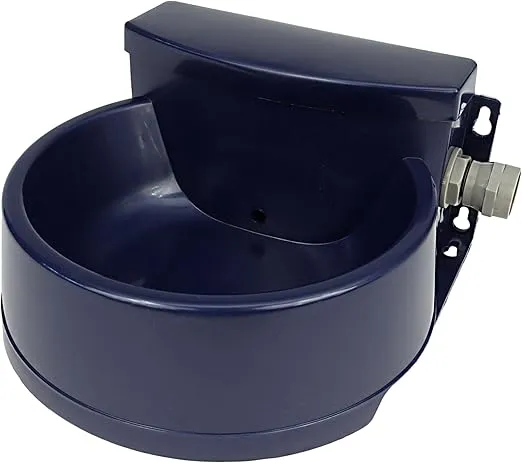 Coastal Pet Bergan Auto-Wata - Outdoor Dog & Cat Water Dispenser - Automatic Water Bowl for Pets - Made from Durable, BPA-Free Plastic - Self-Watering Cat & Dog Bowl - Navy, 48 Ounces