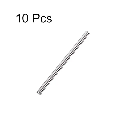 uxcell 6mm x 100mm 304 Stainless Steel Solid Round Rod for DIY Craft - 10pcs
