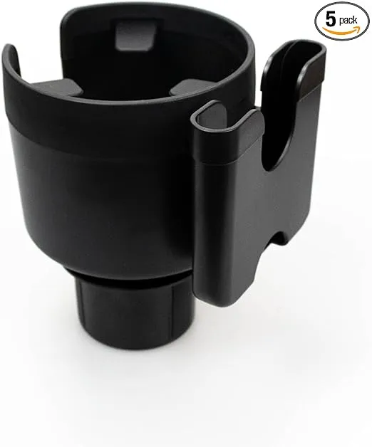 Universal 2-in-1 Car Cup Holder with Cell Phone Stand - ABS Waterproof Cup Holder Expander, Adjustable Base for Most Large Drink Bottles, Car Phone Holder Expansion