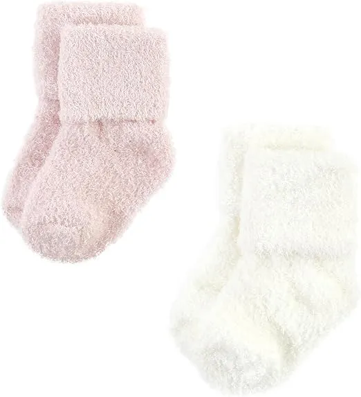 Hudson Baby Baby Girls' Cotton Rich Newborn and Terry Socks