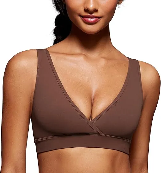 CRZ YOGA Butterluxe Maternity Nursing Bras for Women Crossover Wireless Sleep Breastfeeding Lounge Pregnancy Bra Comfortable