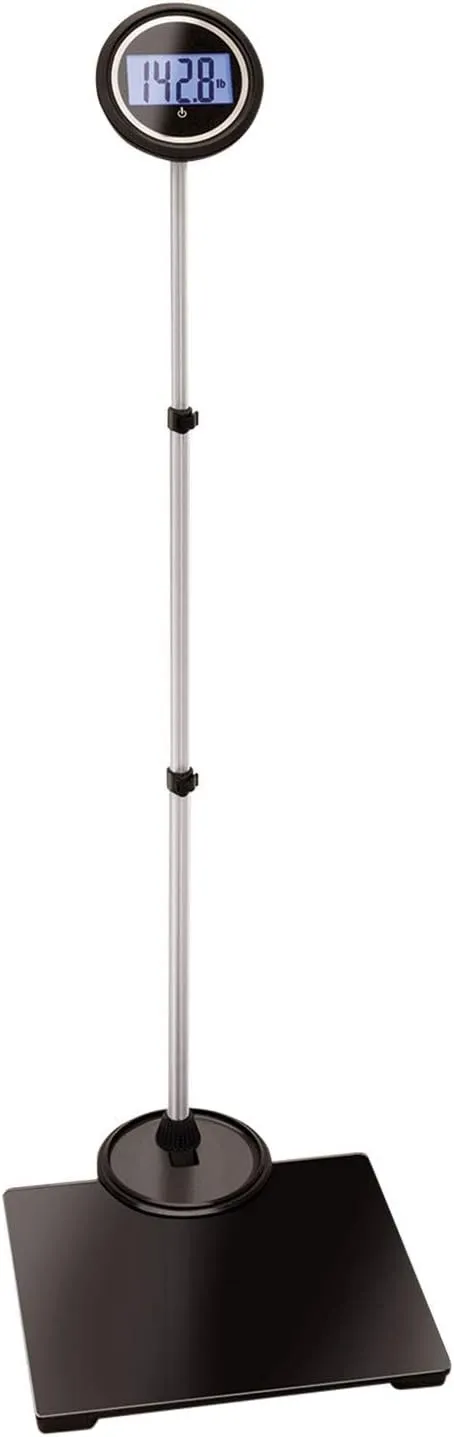 Jobar International Digital Body Weight Bathroom Scale with Extendable Display - Supports Up to 550 lbs.