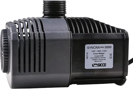 SICCE Syncra Pro 3000 - designed for fresh and saltwater use | a product of the USA | 800 GPH