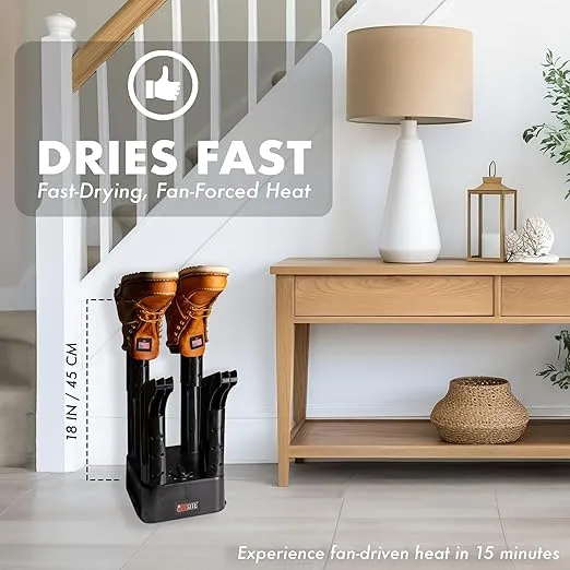 JobSite Boot Dryer - Mighty Dry Boot Dryer with Heat Blower Fan - Fast Glove & Shoe Dryer - Helps Reduce Odor
