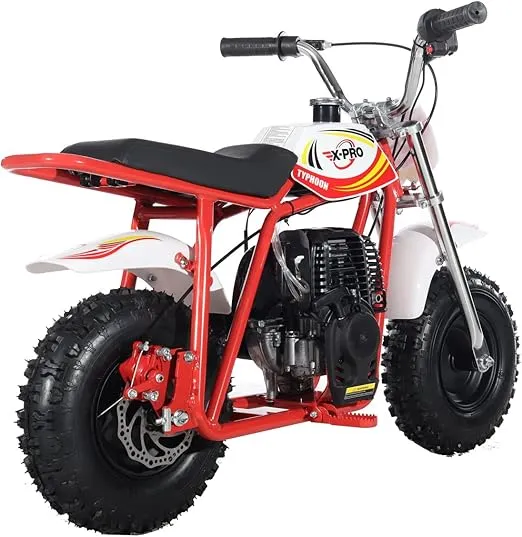 X-PRO 40cc Mini Dirt Bike Pit Bike Mini Bike Trail Scooter Gas Power Bike Off Road Motorcycle (Red)
