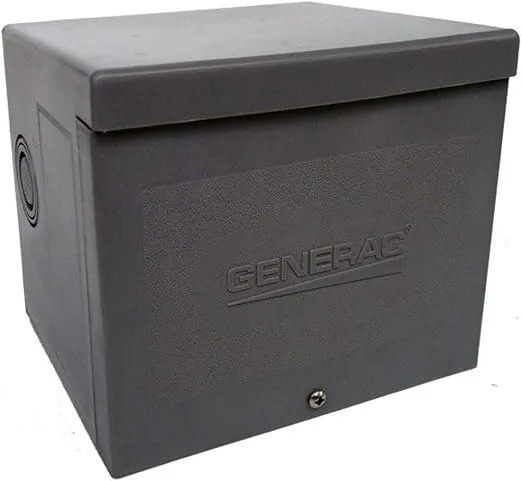 Generac 6340 30-Amp 125/250-Volt Raintight Power Inlet Box for Outdoor Generator Connections, Durable and Reliable, Silver