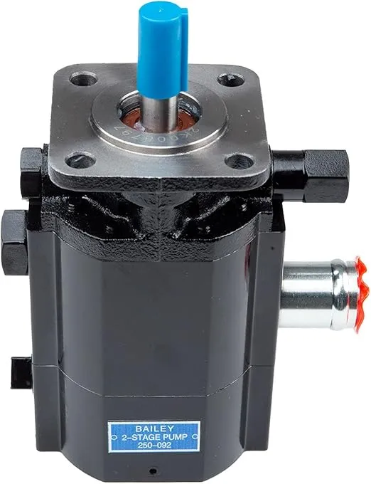 Chief Two-Stage Pump - Compact 2 Stage Hydraulic Log Splitter Pump - Wood Splitter Pumps, 3600 Max RPM, 3045 PSI, 7 GPM, 1/2” Inlet & 1/2" NPT Outlet Ports, 4 Bolt Flange Mount, Drive Shaft: 1/2 x 1 ½