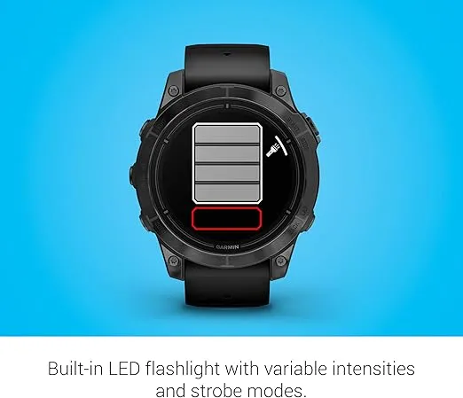 Garmin epix Pro (Gen 2), 47mm, High Performance Smartwatch, Advanced Training Technology, Built-in Flashlight, Slate Gray with Black Band
