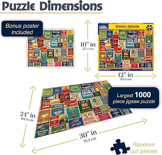 White Mountain Words of Wisdom, 1000 Piece Jigsaw Puzzle