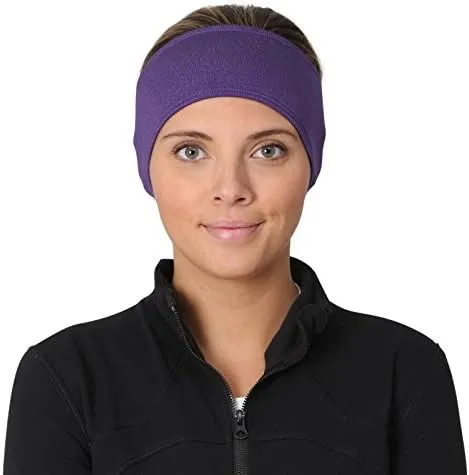TrailHeads Womens Ponytail Headband - Moisture Wicking Hair Headband for Running, Winter, Workout - Athletic Headband Women