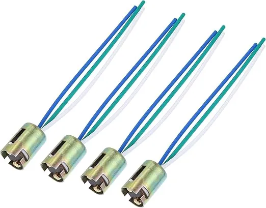 uxcell 4 Pcs 3 Wires 1157 Bulb Socket Brake Turn Signal Light Harness LED Lamp Adapter