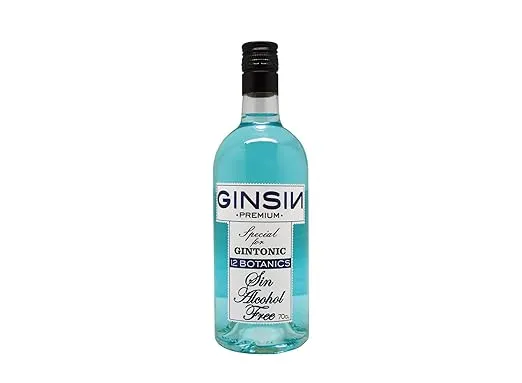 GINSIN 12 Botanics Gin Alcohol-Free 0.0% Non-Alcoholic Spirit, Mocktail Mixer, From Spain 700ml