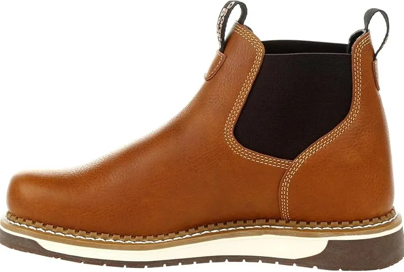 Georgia Boot Men's Brown Amp Lt Wedge Chelsea BRN 5" Work