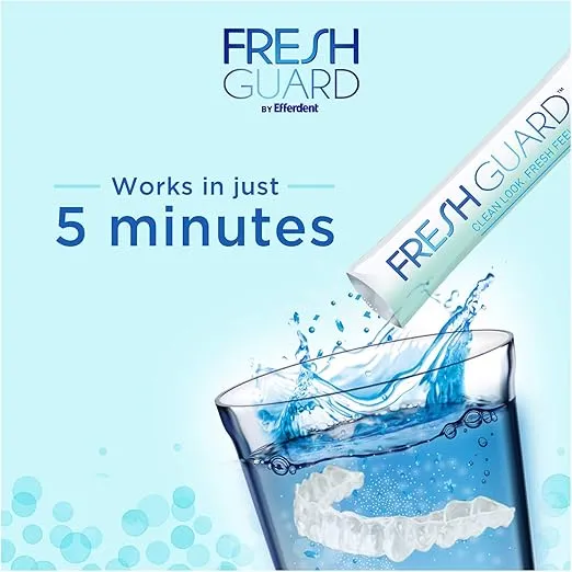 Fresh Guard Soak by Efferdent for Retainers & Clear Braces, Original Version, 24 Count