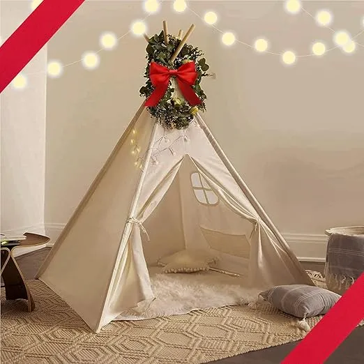 Kids Teepee Tent for Kids - with Light String | Teepee Tent for Kids | Kids Play Tent | Kids Teepee Play Tent | Toddler Teepee Tent for Girls & Boys