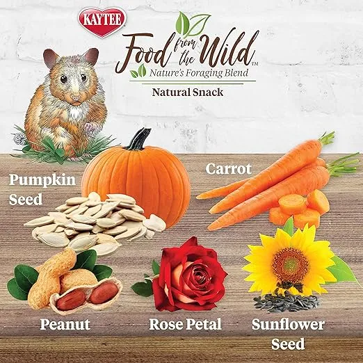 Kaytee Food from The Wild Natural Snack for Pet Hamsters, Gerbils, Rats and Mice, 2 Ounces