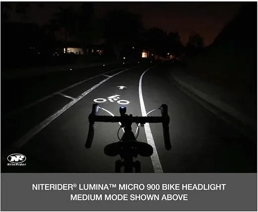 Lumina Micro 900 Front Bike Light LED USB Rechargeable Water Resistant Mountain Road Commuting City Urban Cycling Safety Flashlight
