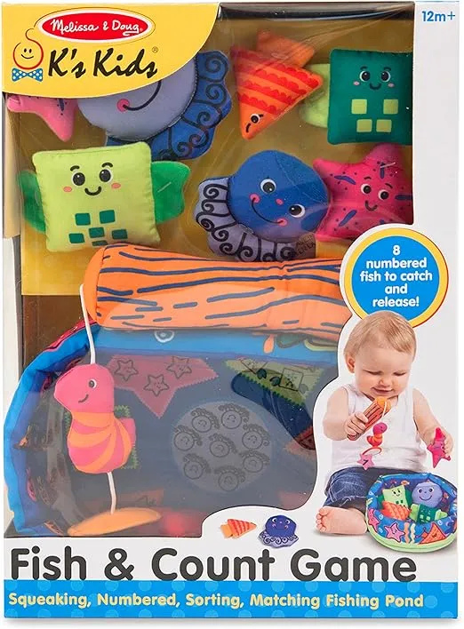 Melissa & Doug K's Kids Fish and Count Learning Game With 8 Numbered Fish to Catch and Release