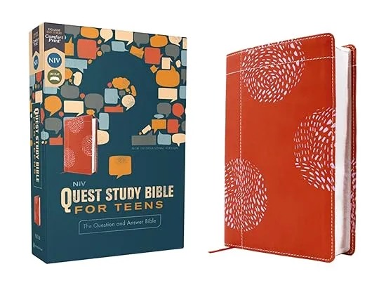 NIV, Quest Study Bible for Teens, Leathersoft, Coral, Comfort Print: The Question and Answer Bible