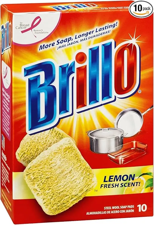 Brillo Heavy Duty For Multi-Purpose Steel Wool Pads 10 pk