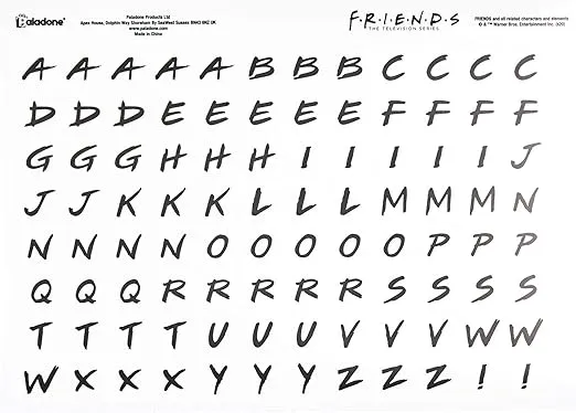 Friends Gadget Decals - 4 Sheets of Removable Waterproof Laptop Stickers