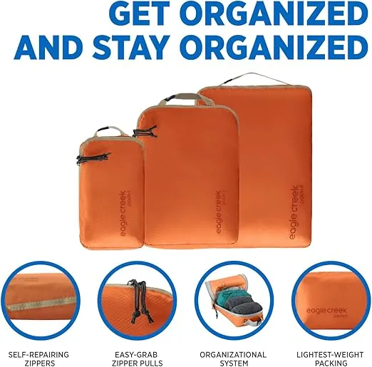 Eagle Creek Pack-It Isolate and Reveal Packing Cubes Set - Durable, Ultra-Lightweight and Water-Resistant Ripstop Fabric