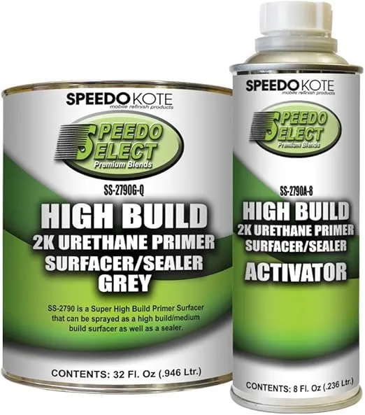 Speedokote SS-2790G-Q/SS-2790A-8 Super Fill High Build Primer GRAY. For California, Delaware, or Maryland, order SMR-221 40 fluid ounces