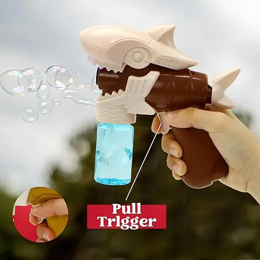 JOYIN 2 Bubble Gun for Kids, Automatic Dinosaur Bubble Blower Toys with 2 Bubble Solution, Fun Summer Outdoor Party Gift for 4 5 6 7 8+ Years Old Toddlers Boys Girls