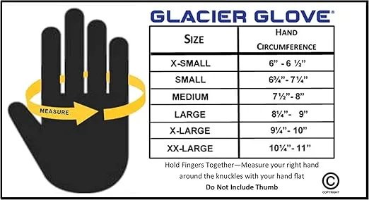 Glacier Glove Unisex Alaska Pro Waterproof Breathable Compatible Gloves Leather Thinsulate Lining for Hunting Fishing, Hiking