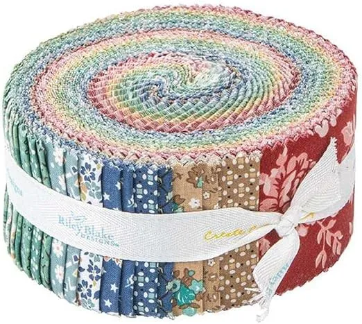 Lori Holt Home Town Rolie Polie 40 2.5-inch Strips Jelly Roll Riley Blake Designs RP-13580-40