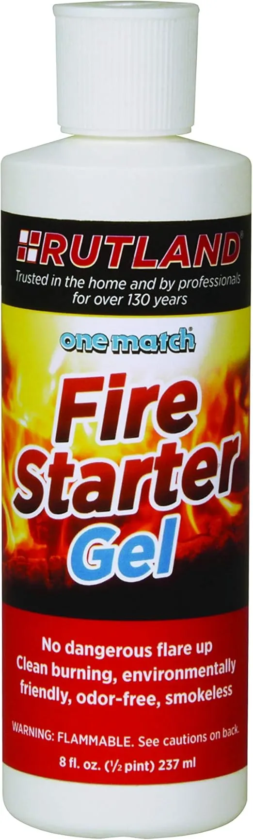 One Match Gel Fire Starter, 8 fl. oz.,Brown