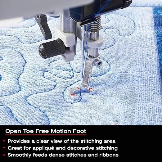 SINGER Quilting Presser Foot Kit | Includes Even Feed Foot, Quarter Inch Foot with Guide & Open Toe Free Motion Foot | Ideal for Precise Quilting & Multiple Layer Sewing | Fits SINGER Sewing Machines