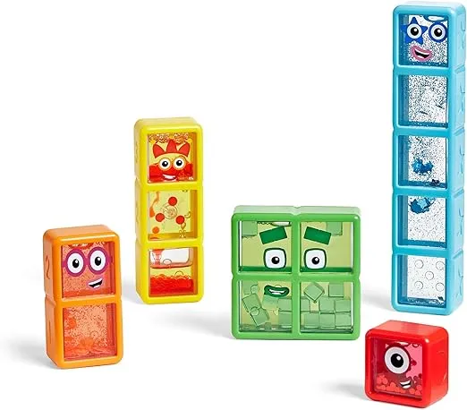 hand2mind Numberblocks One to Five Sensory Bottles, Number Toys, Toddler Counting Toys, Calming Sensory Toys, Calm Down Corner Supplies, Social Emotional Learning, Stocking Stuffers for Kids 3-5