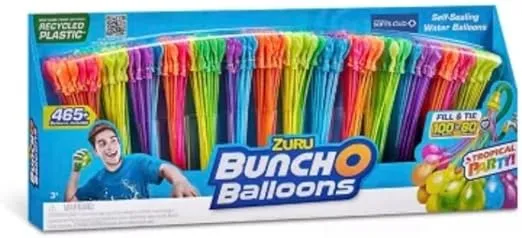 ZURU Bunch O Balloons 465 Rapid-Fill Self-Tying Recyclable Water Balloons (14 Stems)