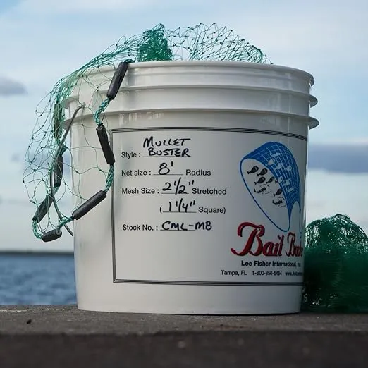 Mullet Cast Nets 1-1/4" Sq. Mesh (8 ft. Radius)