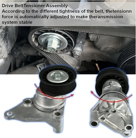 Belt Tensioner 38158 Compatible with 1999-2009 Chevy GMC Cadillac Buick Vehicle-Avalanche/Express/Silverado/Suburban/Tahoe/Sierra/Yukon/Savana/Escalade Tensioner Pulley Replaces# 12554027 12580162