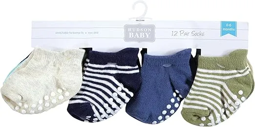 Hudson Baby Unisex Baby Non-Skid No-Show Socks