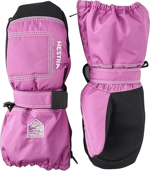 Hestra Baby Zip Long Mitt (Child 1-9yrs) | Waterproof, Insulated Mittens for Toddlers & Kids for Winter & Playing in The Snow