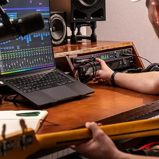 Focusrite Scarlett 18i20 4th Gen USB Audio Interface, for Multitrack Recording, Music Production and Podcasting — High-Fidelity, Studio Quality Recording, and All the Software You Need to Record