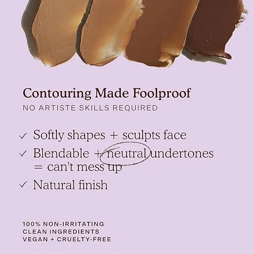 Tower 28 Sculptino Soft-Matte Cream Contour and Bronzer - Clean, Cruelty-Free Face Makeup – Sensitive Skin Safe - Shade: Simon, Deep with Neutral Undertones, 0.16 FL Oz / 4.5 mL