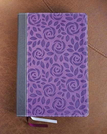 NIV, Thinline Bible, Giant Print, Leathersoft, Gray/Purple, Red Letter, Comfort Print